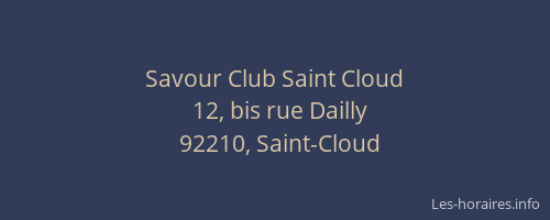 Savour Club Saint Cloud