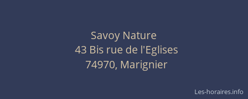Savoy Nature