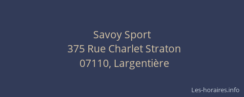 Savoy Sport