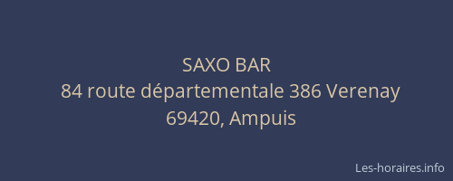 SAXO BAR