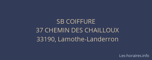 SB COIFFURE