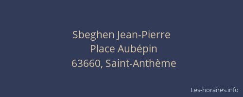 Sbeghen Jean-Pierre