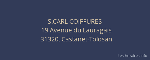 S.CARL COIFFURES