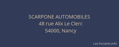 SCARPONE AUTOMOBILES