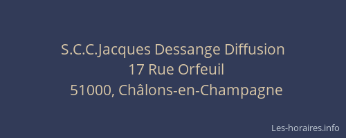 S.C.C.Jacques Dessange Diffusion