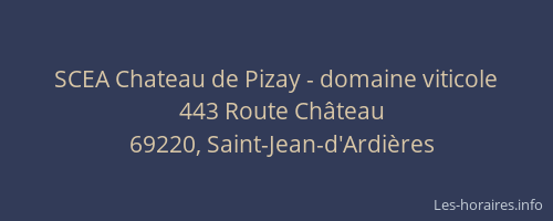 SCEA Chateau de Pizay - domaine viticole