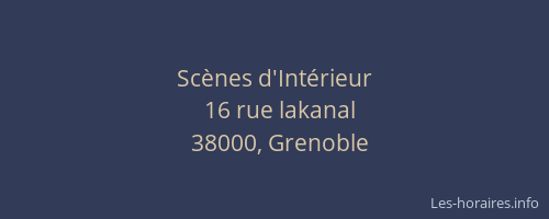 Scènes d'Intérieur