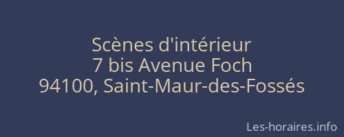 Scènes d'intérieur