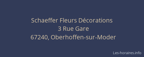 Schaeffer Fleurs Décorations
