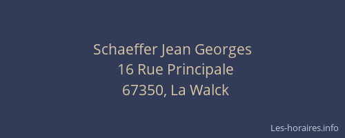 Schaeffer Jean Georges