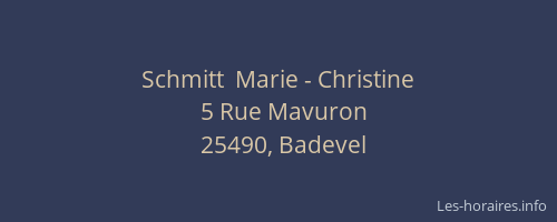 Schmitt  Marie - Christine