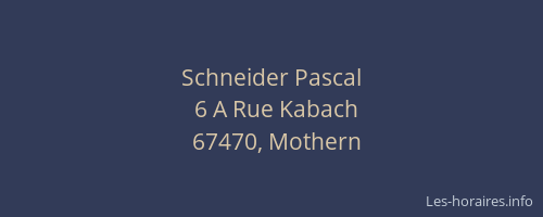 Schneider Pascal