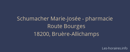 Schumacher Marie-Josée - pharmacie
