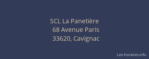 SCL La Paneti&egrave;re