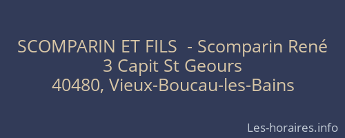 SCOMPARIN ET FILS  - Scomparin René
