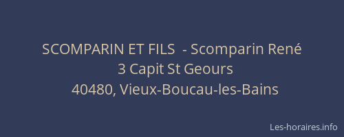 SCOMPARIN ET FILS  - Scomparin Ren&eacute;