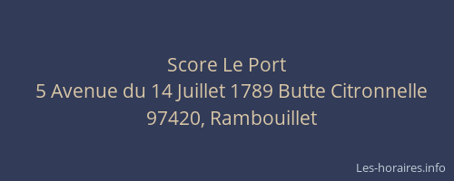 Score Le Port