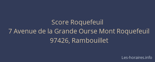 Score Roquefeuil