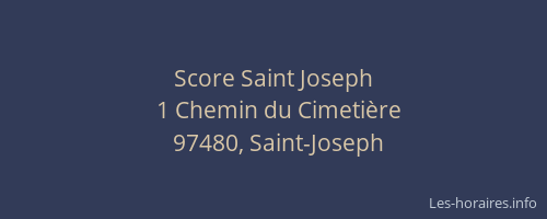 Score Saint Joseph