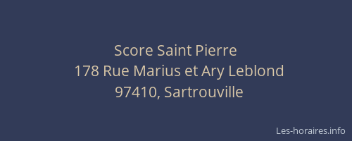 Score Saint Pierre