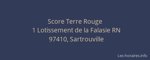 Score Terre Rouge