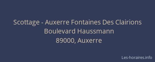 Scottage - Auxerre Fontaines Des Clairions