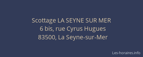 Scottage LA SEYNE SUR MER