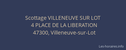 Scottage VILLENEUVE SUR LOT