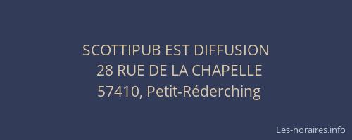 SCOTTIPUB EST DIFFUSION