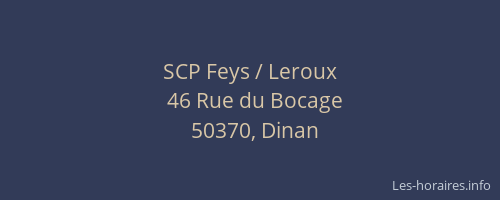 SCP Feys / Leroux
