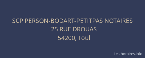 SCP PERSON-BODART-PETITPAS NOTAIRES