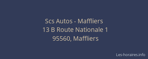 Scs Autos - Maffliers