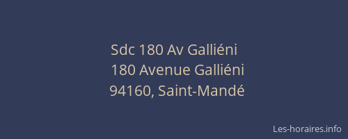 Sdc 180 Av Galliéni