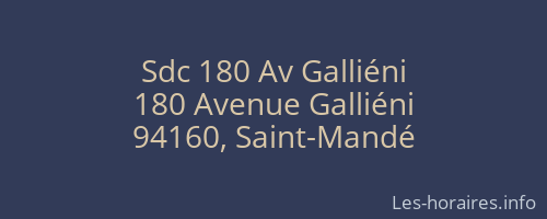 Sdc 180 Av Galliéni