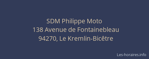 SDM Philippe Moto
