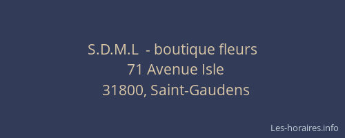 S.D.M.L  - boutique fleurs