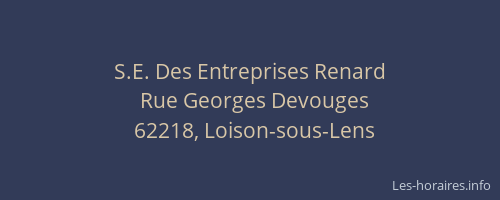 S.E. Des Entreprises Renard