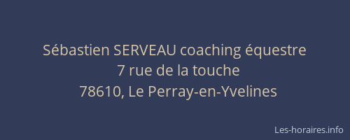 Sébastien SERVEAU coaching équestre