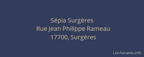 S&eacute;pia Surg&egrave;res