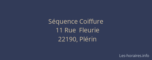 Séquence Coiffure