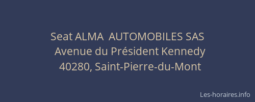 Seat ALMA  AUTOMOBILES SAS