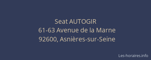 Seat AUTOGIR