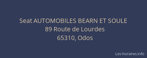Seat AUTOMOBILES BEARN ET SOULE