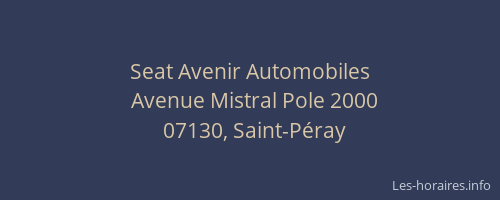 Seat Avenir Automobiles