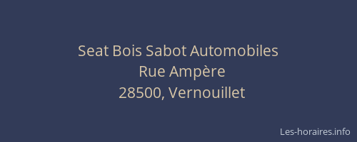 Seat Bois Sabot Automobiles