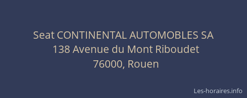 Seat CONTINENTAL AUTOMOBLES SA