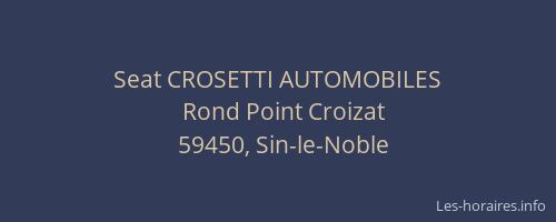 Seat CROSETTI AUTOMOBILES