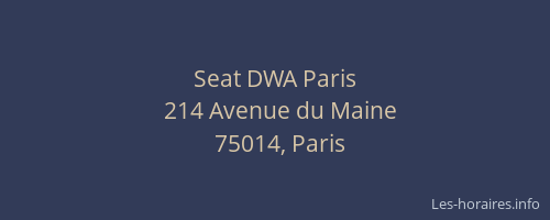 Seat DWA Paris