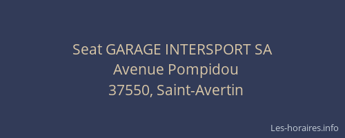Seat GARAGE INTERSPORT SA