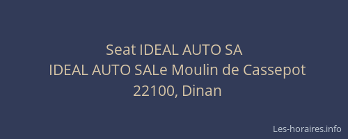Seat IDEAL AUTO SA